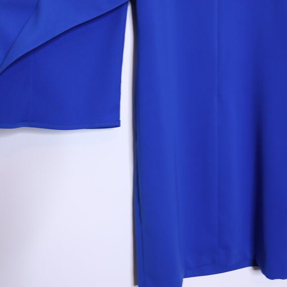 JENNIFER TATTANELLI Cold Shoulder Mini Shift Dress Blue Cape Women's 40/ US 8 - Picture 6 of 10